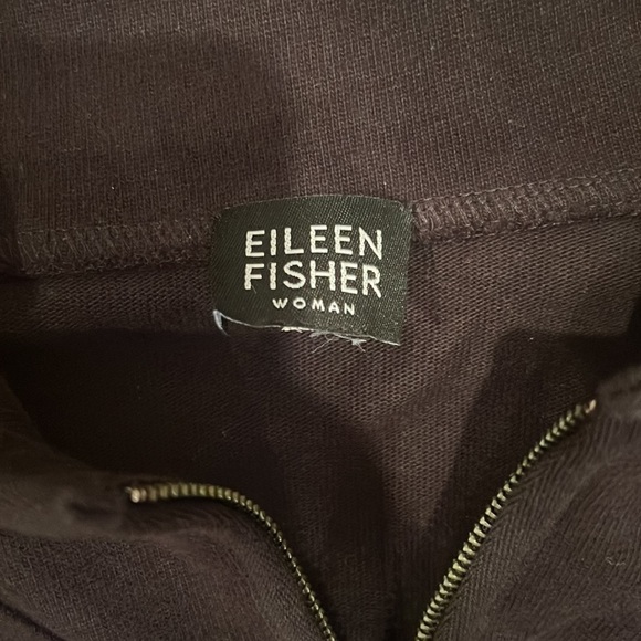Eileen Fisher Woman’s Black Zip Up - Picture 5 of 6